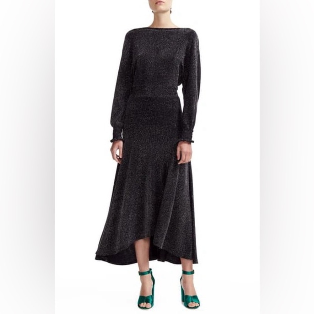 MAJE Rio Metallic Knit Midi Dress– Size 1 (Small)
